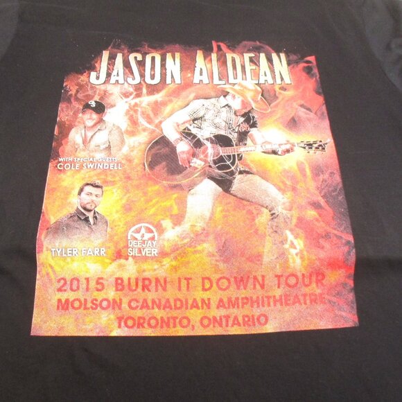 2 Jason Aldean T-shirt Burn It Down & We Were Here Concert Tour Double Sided XL - Picture 6 of 9